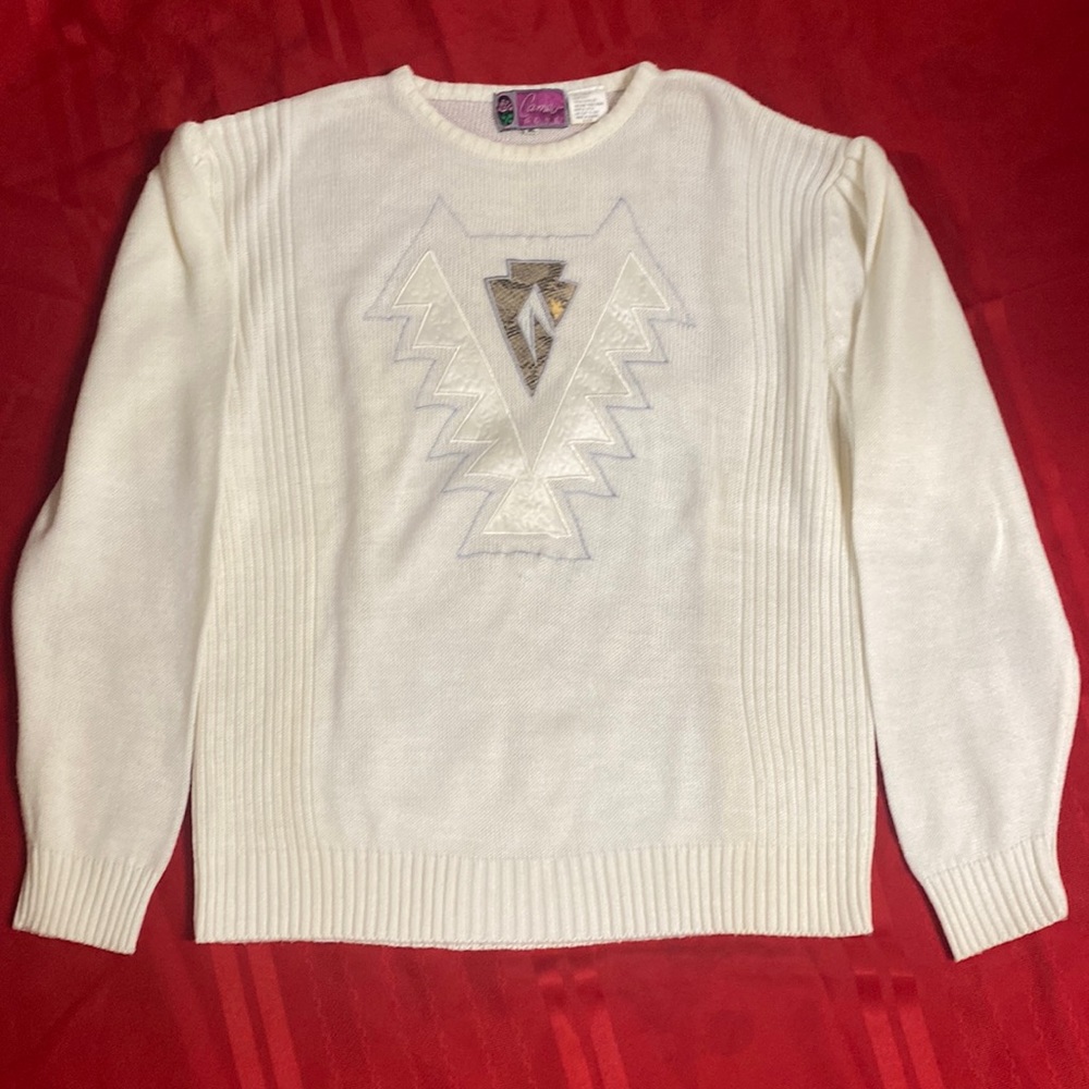Vintage Cameo Rose  Sweater
